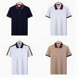 Camisa polo clásica para hombre, camisas de diseñador de verano para hombre, camisa polo de marca de lujo, camiseta informal de negocios, camisas de estilo inglés, camisa de manga corta para hombre, tops, talla asiática M--XXXL