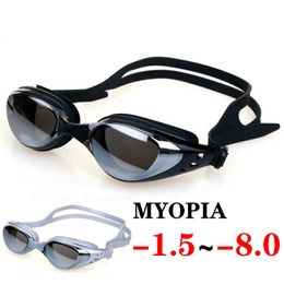 Goggles Professional Plating Myopia Swim Goggs Waterproof Anti Fog UV Shield Eyewear Swimming Pool Water Sports Glasses for Men Women AA230530