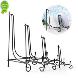 New Iron Display Stand Metal Easel Stand For Picture Frame Decorative Plate Book Photo Anti-Slip Display Dish Rack Shelf Home Decor