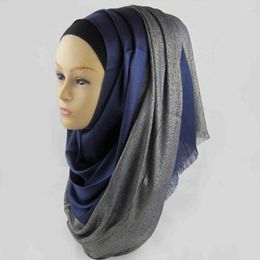 Scarves H990 Style Viscose Cotton Lurex Long Scarf With Glitter Side Fast Delivery