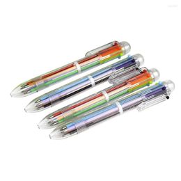 Arrival 1pcs Novelty Multicolor Ballpoint Pen Multifunction 6 In1 Colorful Stationery Creative School Supplies R20