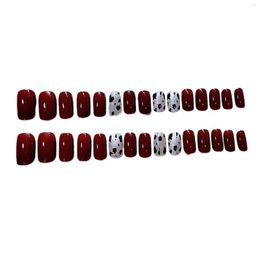 False Nails Leopard Printed Glossy Fake Nail Durable Easily Patched For Professional Salon Supply