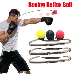 Punching Balls Boxing Reflex Speed Punch Ball Boxing Rubber Balls for Agility Reaction Training with Sweatband Fitness Equipments Accessories 230621