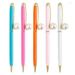 0.7mm Imitation Pearl Metal Ballpoint Pen Signature Writing Pens School Office