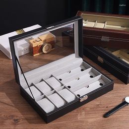 Watch Boxes & Cases Box Case Jewellery Organiser Holder Display PU Leather Sunglasses Storage For Men Women Deli22