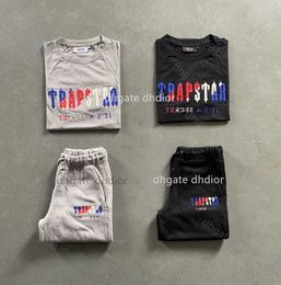 22SS New Trapstar london T Shirt Men and Women 1 Top Embroidered Chenille Decoded Chord Suit - Revolution Luxury Designer Trapstars tee polo Motion design 639ess