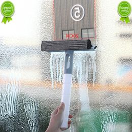 New Glass Cleaning Tool With Spray Double-sided Window Glass Wiper Nozzle Disassemble Rod Mop Squeegee Household Cleaning Supplies