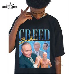 Men's T-Shirts Creed Bratton TShirt Men Unisex Casual Graphic Tshirt 90s Top Tees Male Cotton US Office Retro 90's Biznus Boboddy Funny Gift J230625