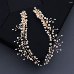 Hair Clips 2PCS Gold/Silver Colour Pearl Women Jewellery Clip Wedding Ornament Accessories Handmade Rhinestone Head Decoration