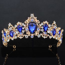 Hair Clips Baroque Crown Crystal Bridal Tiaras And Crowns Vintage Jewellery Accessories Wedding Rhinestone Diadem Pageant Headpiece