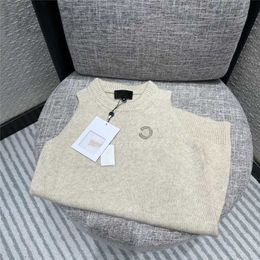 Runway Dresses Designer Women Summer Wool Knits Sexy Dress Mini with Letter Crystal Brooch Girls Milan Tank Top Stretch A-line Sleeveless Pullover Shirt TTIT