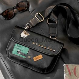 Evening Bags Fashion Badge Crossbody Bag Luxury Brand Designer Shoulder Bag for Men Rivet Shoulder Messenger Bags Satchels Mobile Phone Bag J230625