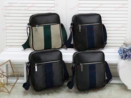 Two Styles Of Shoulder Bags Designer Zipper Front Pocket Notebook Computer Bag Men's Bag Luxury Striped Strap Backpack