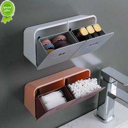 New Bathroom Organiser Cotton Pads Storage Plastic Swab Holder Wall-mounted Tampon Container Cotton Swab Holder Cosmetic Organiser