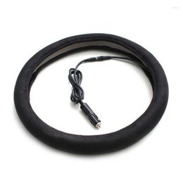 Steering Wheel Covers Heated Heating Electric Warmer Winter Sleeves Auto Plug For 38cm Outer Drop