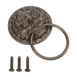 Crafts Antique Door Knocker Door Window Pull Rings Corrosion Resistant with Screws for Wooden Boxes Home Furniture