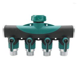 Watering Equipments 3/4" Agriculture Irrigation Splitters Metal One-to-four Valve Distributor Garden Water Connectors USA Standard