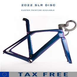 Car Truck Racks SLR Carbon Road Bike Frame Disc Brake Carbon Bicycle Frame With Handlebar Stem T47 BB Custom Painting DPDXDB 230621