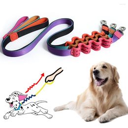 Dog Collars Pet Harness Leash For Puppy Lead Elastic Buffer Rope To Prevent Riots Outdoor Safe Walking Supplies With Grip Handle