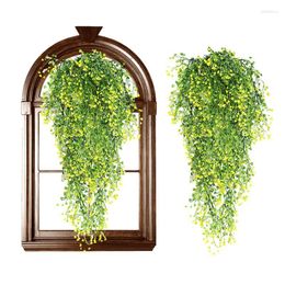 Decorative Flowers 28.8/43.3in Artificial For Outdoors Simulated Golden Bell Willow Garden Wedding Study Rooms Home Any Corner