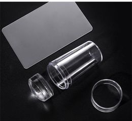 Silicone Transparent Nail Tips Art Stamping Stamper Kit French With Scraper Jelly Silicone Head For Stamp Polish Stencil Template Seal Printing Plate