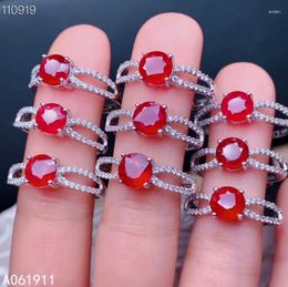 Cluster Rings KJJEAXCMY Fine Jewelry Natural Ruby 925 Sterling Silver Gemstone Women Ring Support Test Classic