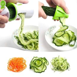 Handheld Spiralizer Vegetable Slicer Anti-Slip Vegetable Cutter Grater 3 in 1 Zucchini Spiralizer for Home Low Carb Vegan Meals