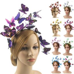 Berets Butterfly Headband Hair Hoop Women Fashion Cocktail Tea Party Hat Headwear Costume Accessories Hairband Headpieces