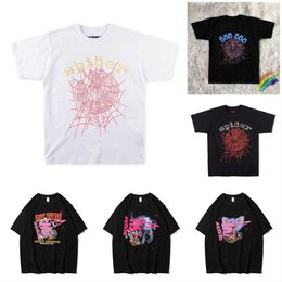 Men t Shirt Pink Young Thug Sp5der 555555 Mans Women 1 Quality Foaming Printing Spider Web Pattern Tshirt Fashion Top Tees Yg