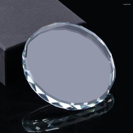 Jewellery Pouches Crystal Faceted Prism Glass Clear Round Display Base Stand False Eyelash Extensions Tray Paperweight Sun Catcher Decor