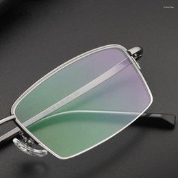 Sunglasses Frames Half-Rim Optical Glasses For Women Men Titanium Square Eyeglasses Design Anti Blue Light Myopia Reading 7g Eyewear Frame