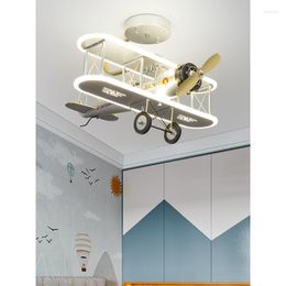 Ceiling Lights Pendant Lamp Led Art Chandelier Light Modern Cartoon Air Plane L67cm H45cm De Children Kids Bedroom Nursery Decorative