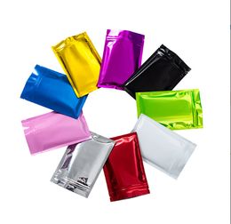 7 Colors Glossy Heat Seal Aluminum Foil Mylar Mini Ziplock Bags Flat Small Zip Lock Bag For Herb Jewel Packing JL1288