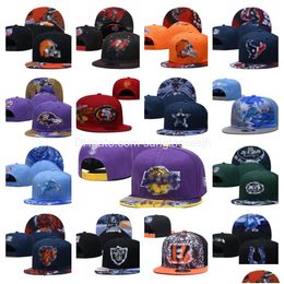 Ball Caps Designer Snapbacks Hats All Teams Logo Embroidery Football Baskball Cotton Letter Closed Mesh Flex Beanies Fisherman Flat Dh3J0