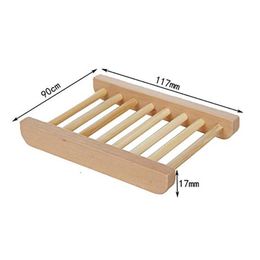 Dishes GOALONE 100Pcs/Set Natural Wooden Soap Dish 4.72x3.54inch Handmade Wood Soap Dish Holder Rack Bath Home Decoration Accessories