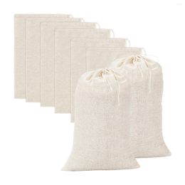 Storage Bags 20 Pieces Large Muslin Cotton Drawstring Tea Brew (8 X 12