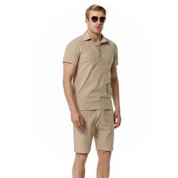 Men's Tracksuits Summer Mens Cotton Linen Lapel Single Pocket Beach Suit Tshirt Shorts Sets Sports Thin Slim Fit Soft Tracksuit Men Clothes 230625