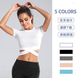 Women's T Shirts Tshirts Superior Quality Spring/summer Short Sleeve Skinny High Waist O Neck Solid Colour Ladies Tops Drop OYW21025