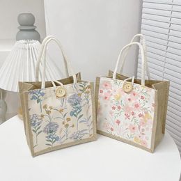 Storage Bags 1PC Printing Lunch Box Polyester Fibre Outdoor Picnic Bag Versatile Handbag Cloth Home Organisation Crossbody
