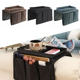 Tool Bag 4 Pockets Storage Sofa Handrail Tray Table Mat Couch Arm Rest Organizer Top Holder Remote Control 230625