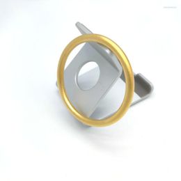 Bangle Solid 14 K Yellow Fine Gold GF Plain Circle Bracelet Heavy Wide 6MM 61 Mm Diameter