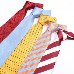 Bow Ties Fashion 8cm For Men Business Formal Neckties Striped Dot Polyester Jacquard Casual Neckwear Men's Accessories