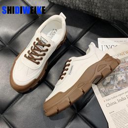 Boots New Spring Summer Laceup White Shoes Women Flat Leather Shoes Female White Board Casual Shoes Women Sneakers Ac718