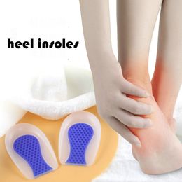 Silicone Heel Pad Sports Insoes for Shoes Cushion Shock Absorption Soft Comfortable U-shaped Honeycomb Men Women Shoe Inserts
