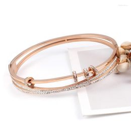 Bangle Rose Gold Bracelets Nickel Free Jewellery For Female 2023 Melv22