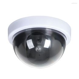 Dummy Fake Security CCTV Dome Camera With Flashing Red LED Light