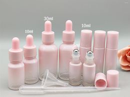 Storage Bottles 9Pcs Glass Essential Oils Bottle With Pipette And 10ml 5ml Roll On Stainless Steel Roller Ball Empty