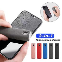 2 In 1 Screen Cleaner Spray Computer Mobile Phone Screen Dust Remover Tool Microfiber Cloth For iPhone iPad Cleaning Wipes L230619