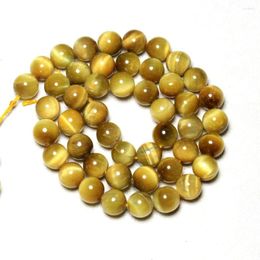 Beads Yellow Tiger Eye Semi -precious Natural Stone Round For Jewelry Making 6/8/10/12 Mm DIY Bracelet Necklace Strand 15''