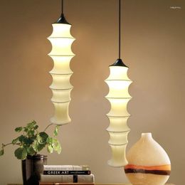 Pendant Lamps Nordic Designer White Cloth Led Lights Living Room Decor Lamp Bedroom Bar Hanging Light Bedside Luminaire